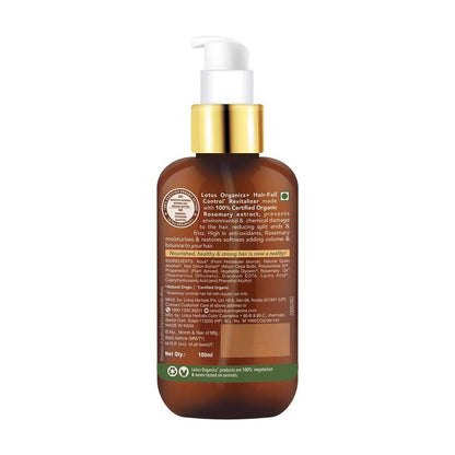 Lotus Organics+ Cosmetics Hair Fall Control Revitalizer Oil 100ml