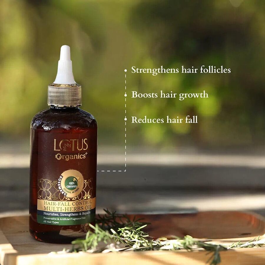 Lotus Organics+ Cosmetics Hair Fall Control Multi Herbs Oil 200ml
