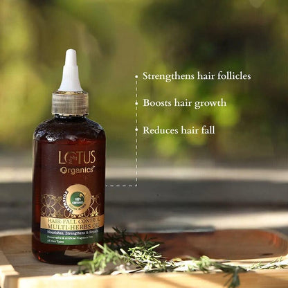 Lotus Organics+ Cosmetics Hair Fall Control Multi Herbs Oil 200ml