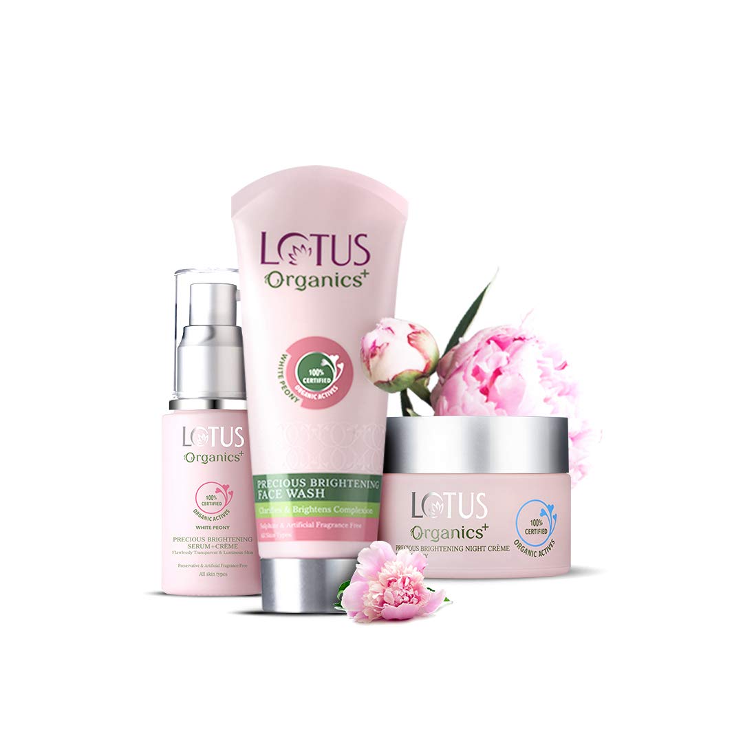 Lotus Organics+ Cosmetics Precious Brightening Overnight Indulgence Regime Combo