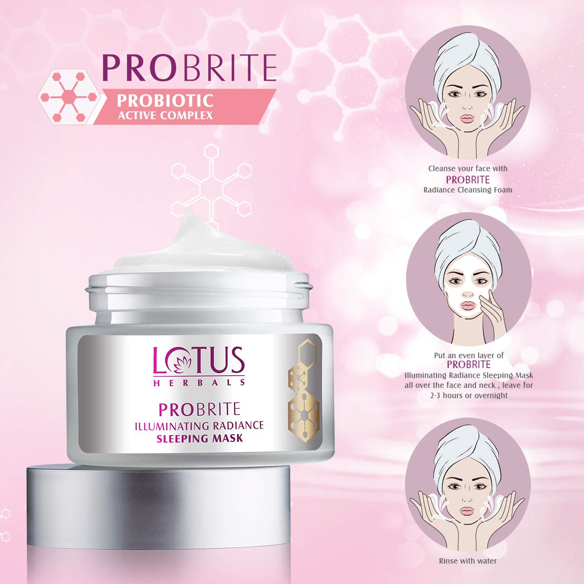 Lotus Herbals Cosmetics Probrite Illuminating Radiance Sleeping Mask 50g