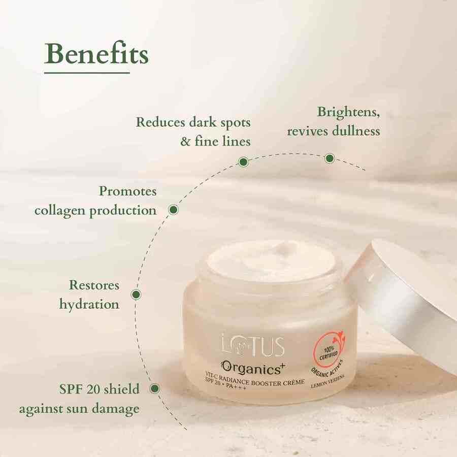 Lotus Organics+ Cosmetics Vit C Radiance Booster Cream SPF-20 50g