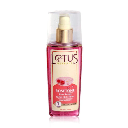 Lotus Herbals Cosmetics Rosetone Rose Petals Facial Skin Toner 100ml