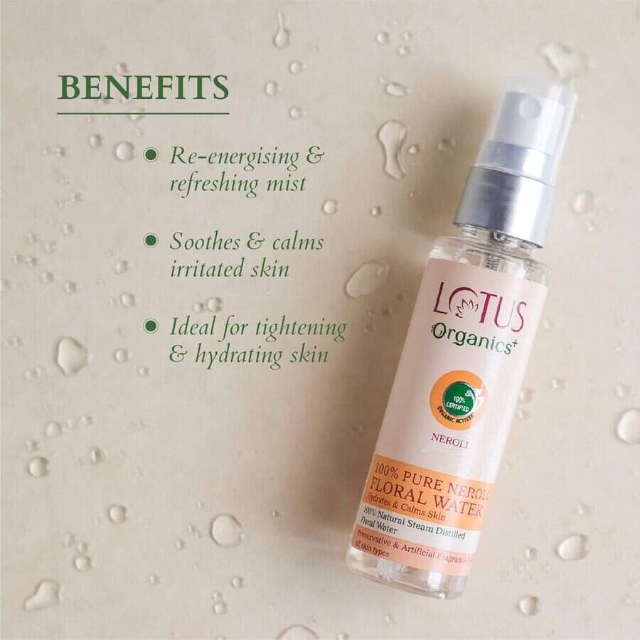 Lotus Organics+ Cosmetics 100% Pure Nerolifloral Water 50ml