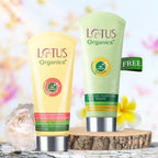 Lotus Organics+ Cosmetics Sheer Brightening Mineral Sunscreen SPF 50 and free Facewash