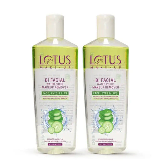Lotus Make Up Cosmetics Bi Facial Waterproof Makeup Remover Pack of 2