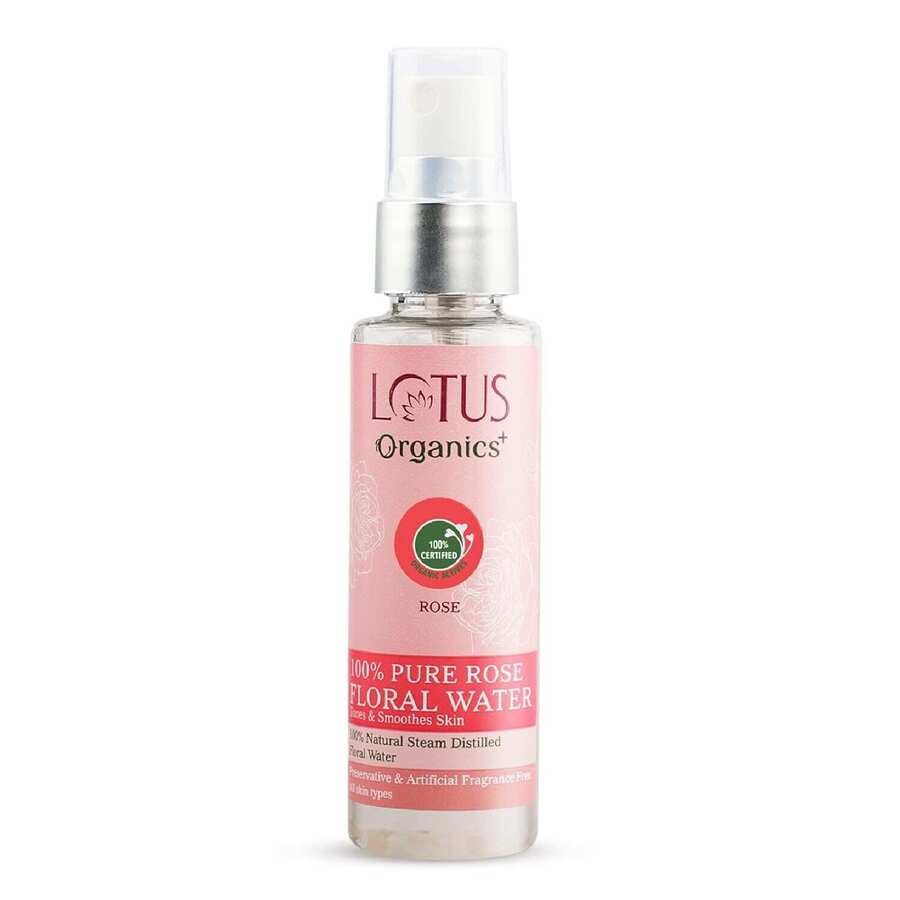 Lotus Organics+ 100% Pure Rose Floral Water 50ml