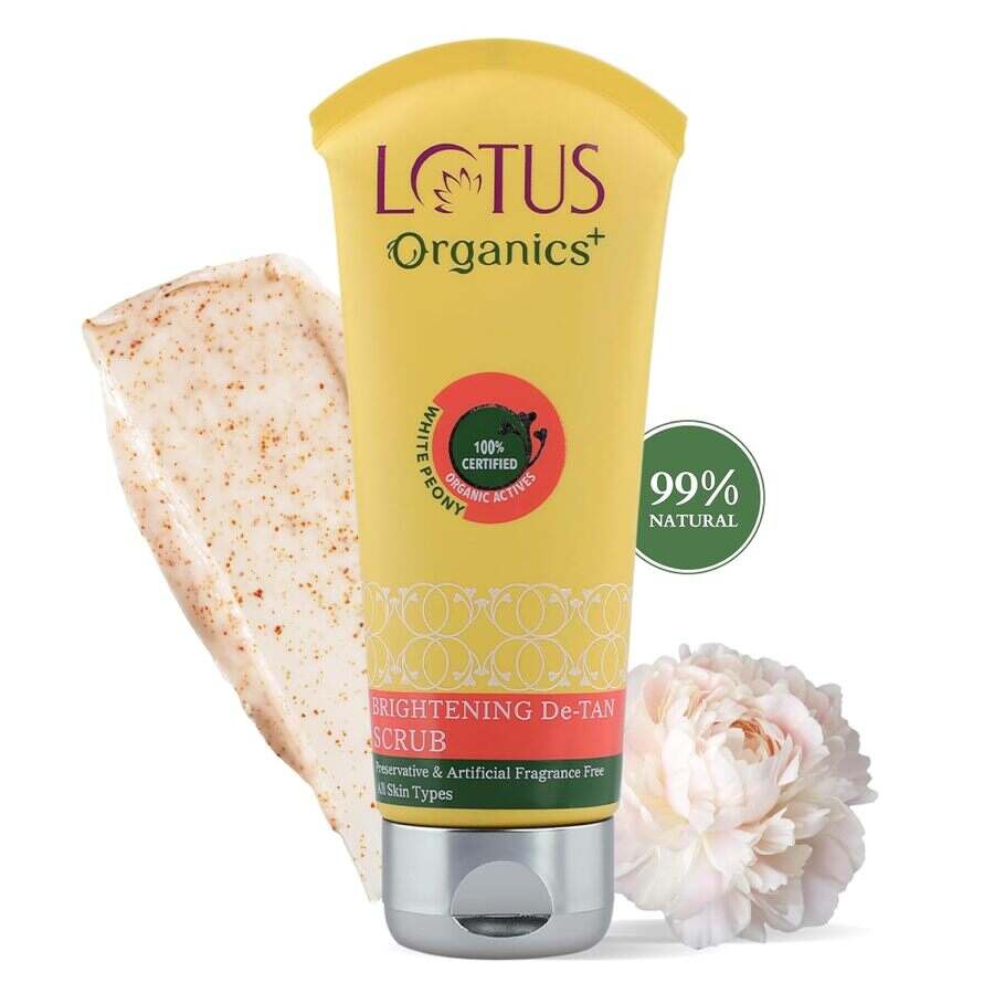 Lotus Organics+ Cosmetics Brightening De Tan Face Scrub 100g