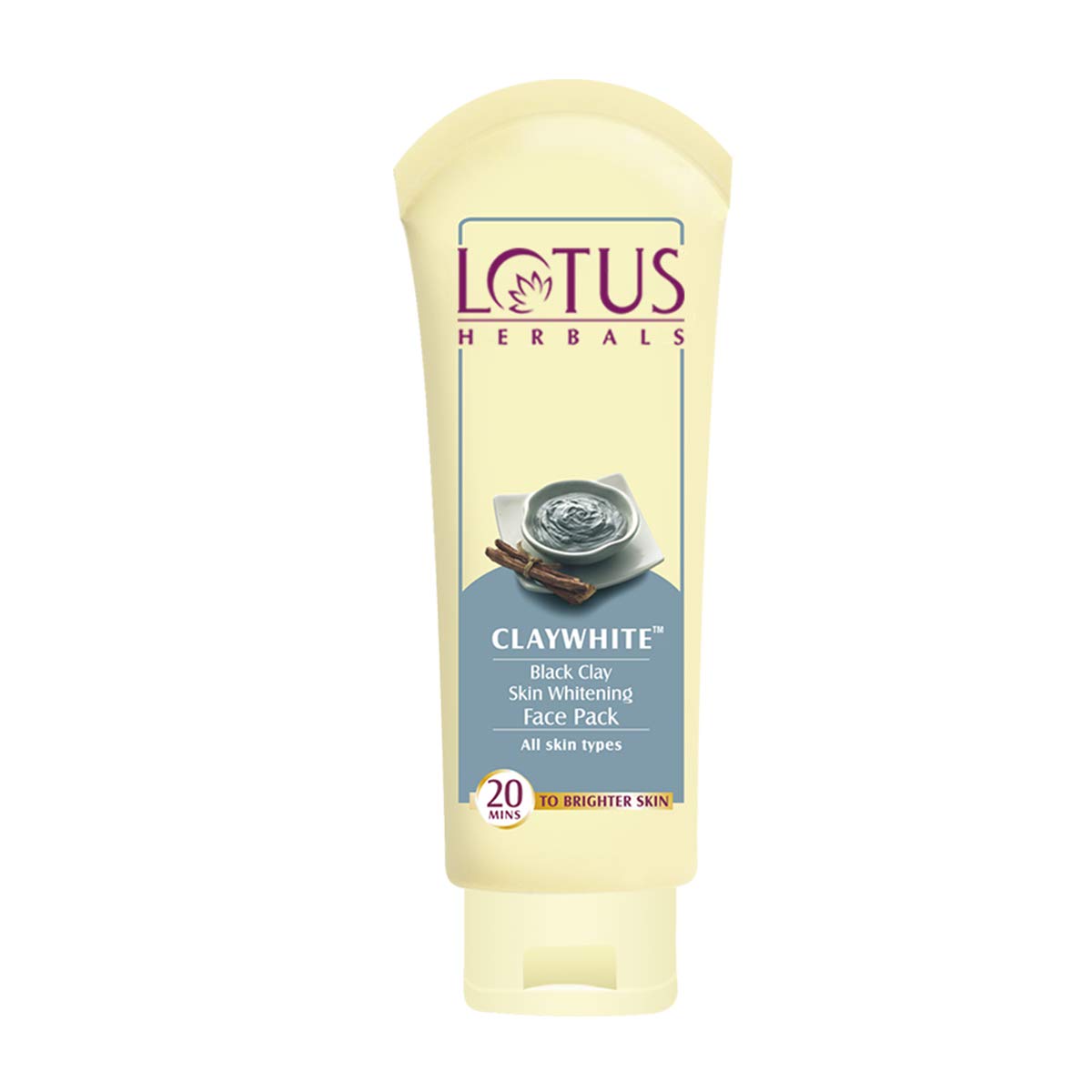 Lotus Herbals Cosmetics Claywhite Black Clay Skin Brightening Face Pack
