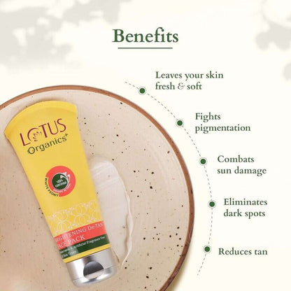 Lotus Organics+ Brightening De Tan Face Pack 100g