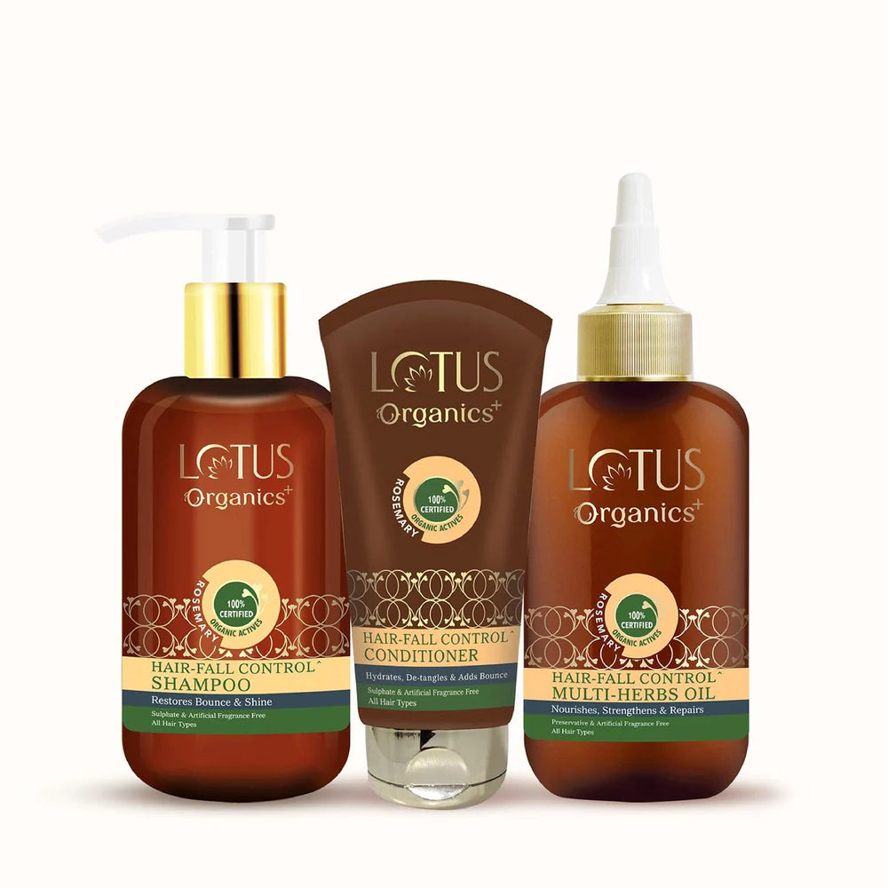 Lotus Organics+ Cosmetics Lotus Hair Fall Control Kit for Women