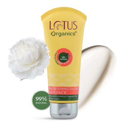 Lotus Organics+ Cosmetics Brightening De tan Kit with Free sunscreen