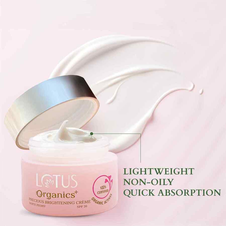 Lotus Organics+ Precious Brightening Creme Cream SPF-20 50g