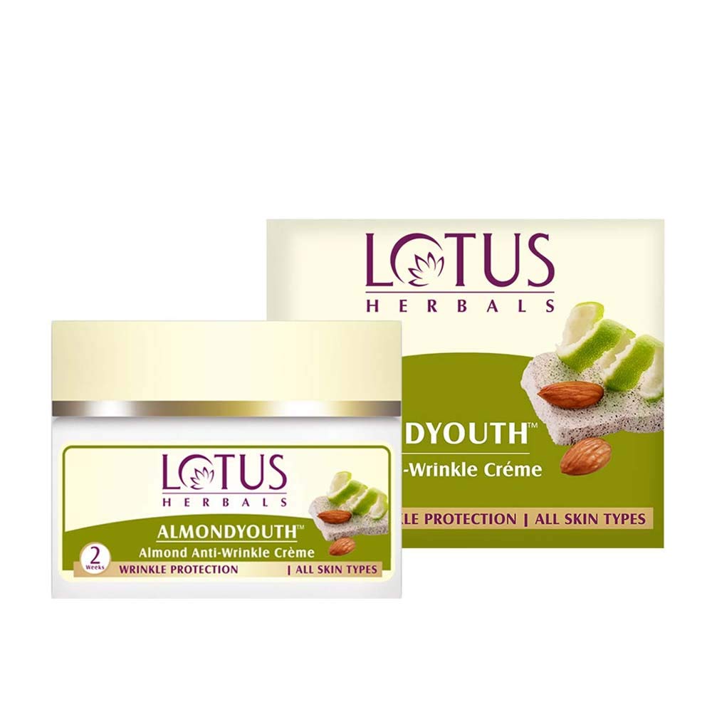 Lotus Herbals Cosmetics Almondyouth Almond Anti Wrinkle Cream 50g