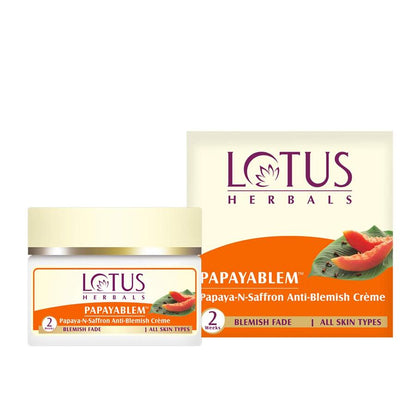 Lotus Herbals Cosmetics Papaya Blem Papaya n Saffron Anti Blemish Cream 50g