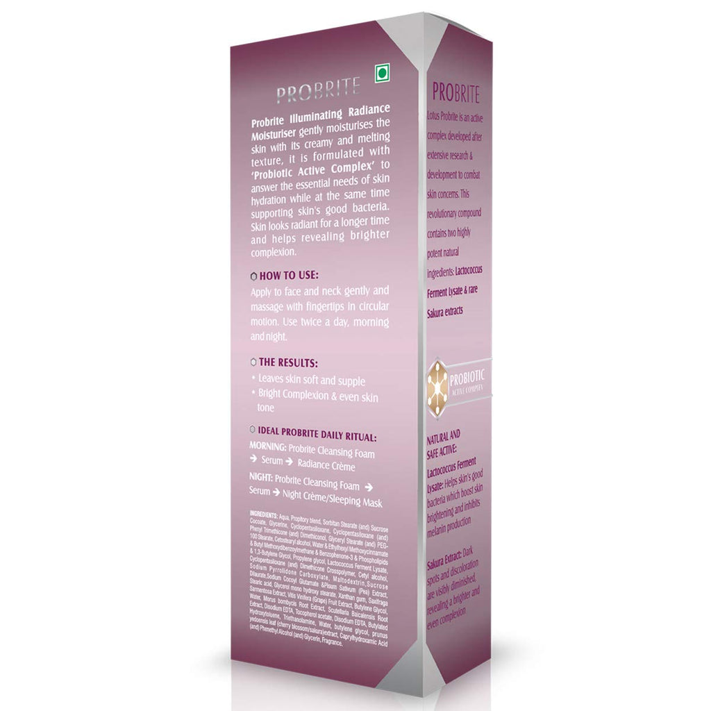 Lotus Herbals Cosmetics Probrite Illuminating Radiance Moisturiser 50ml