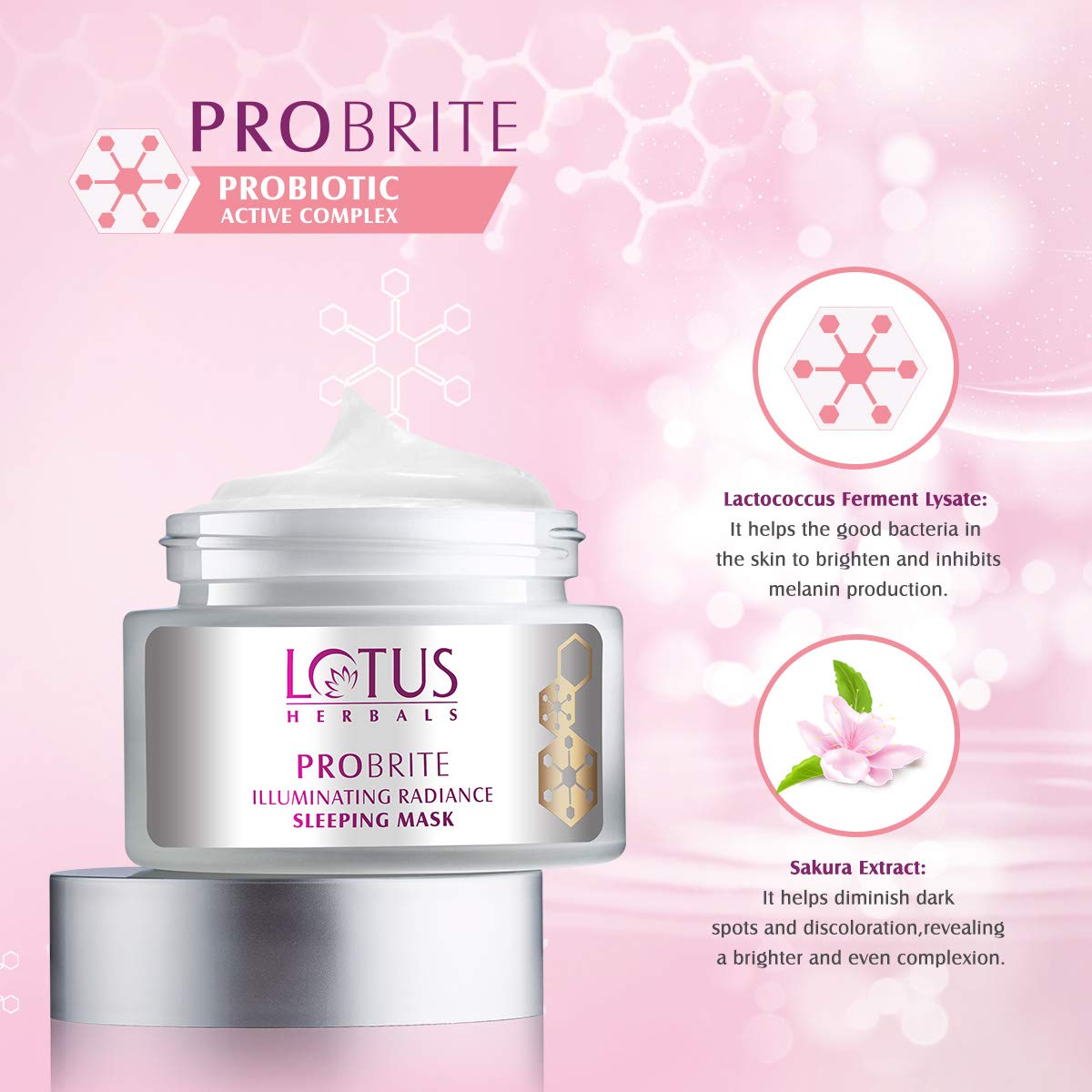 Lotus Herbals Cosmetics Probrite Illuminating Radiance Sleeping Mask 50g
