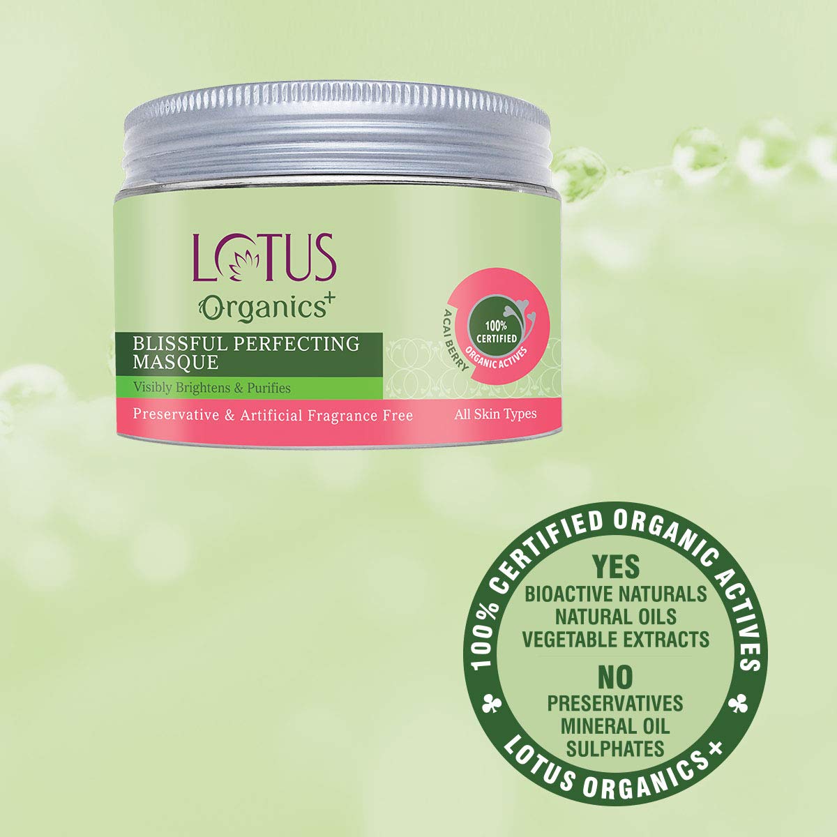 Lotus Organics+ Cosmetics Blissful Perfecting Mask 50g