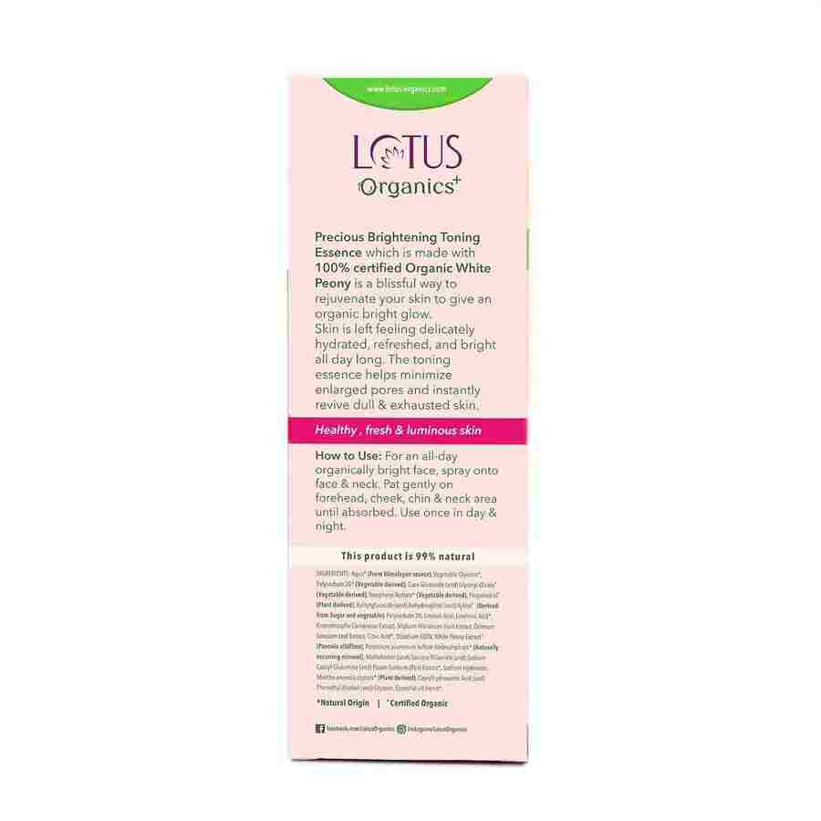 Lotus Organics+ Cosmetics Precious Brightening Toning Essence Spray 50ml