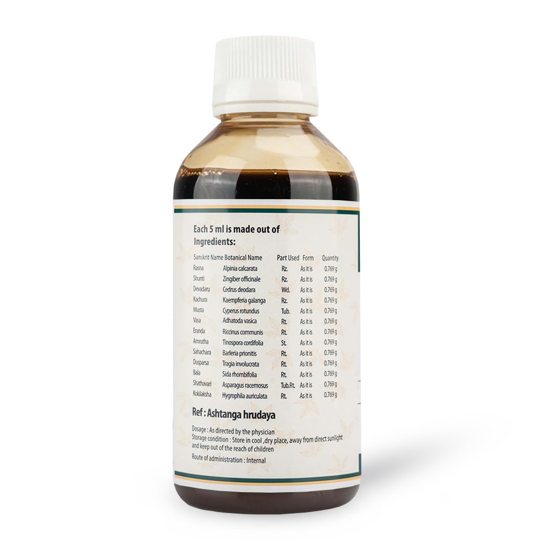 AVP Ayurvedic Rasnaerandadhi Kashayam Liquid 200ml