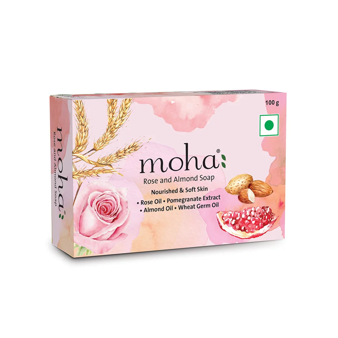 Moha Cosmetics Rose and Almond Soap 100g