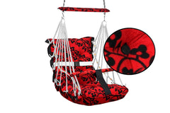 Cotton Baby Swing for Kids jhula 1-5 Years Swings Cradle Chair uyyala New Born Baby Gifts Foldable and Washable with Safety Belt, Home & Garden (red)