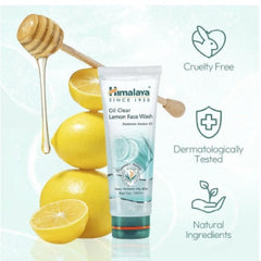 Himalaya Herbal Ayurvedisches Körperpflegeöl Clear Lemon reinigt tiefenwirksam fettige Haut, Gesichtswaschmittel