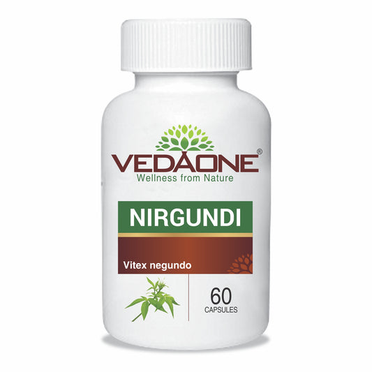 Vedaone Ayurvedic Nirgundi 450mg For Hormonal Balance and Overall Wellness 60 Capsules