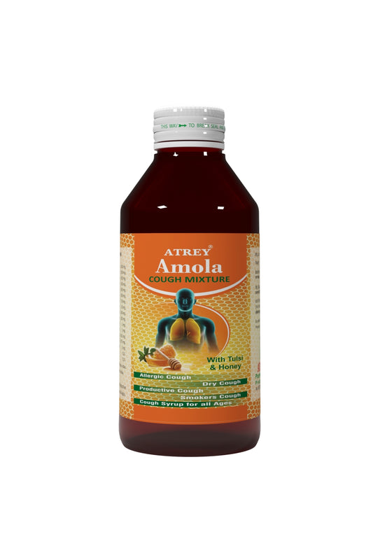 Atrey Ayurvedic Amola Cough Mixture with Tulsi & Honey For Common Cold & Cough Syrup