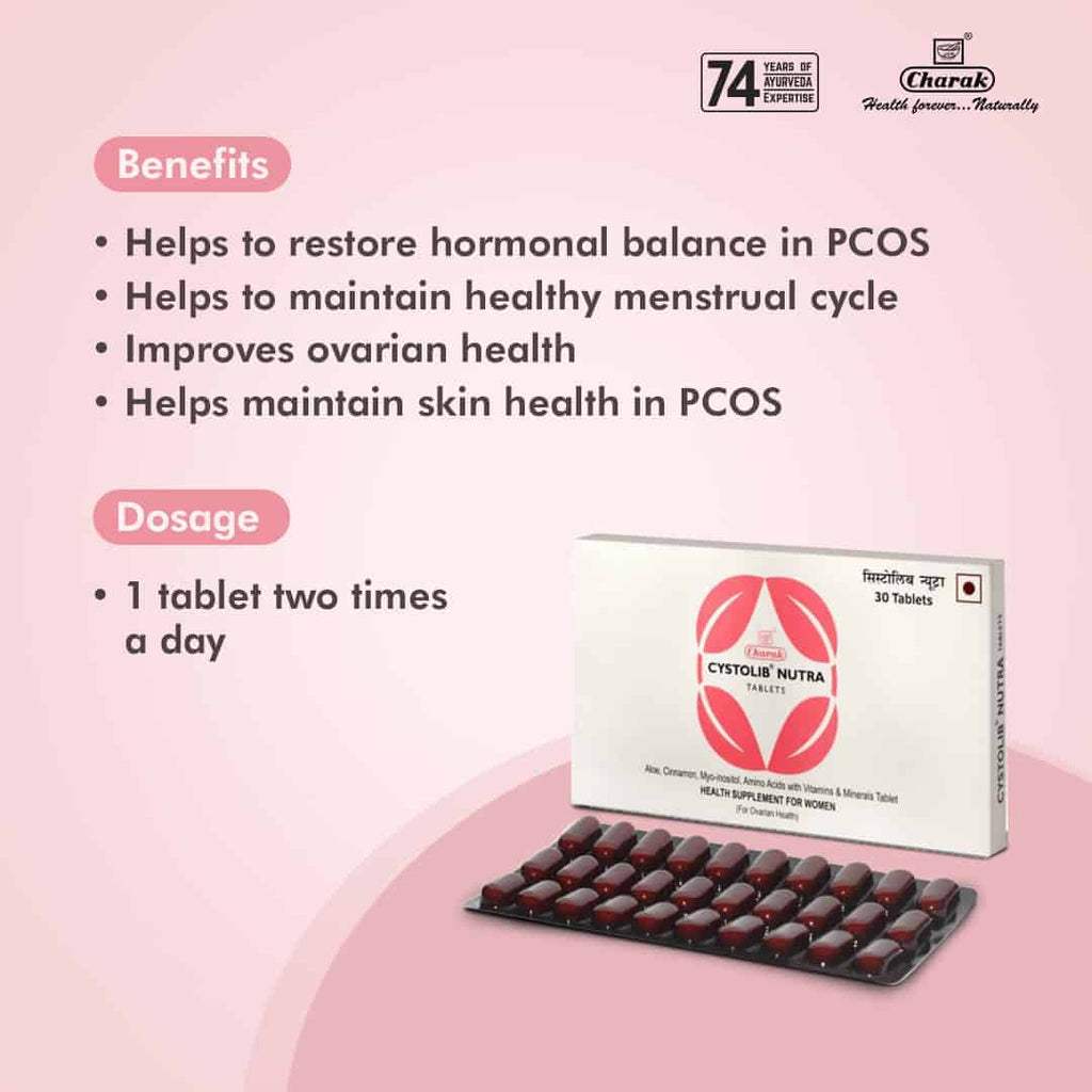 Charak Ayurvedic Cystolib Nutra 30 Tablets