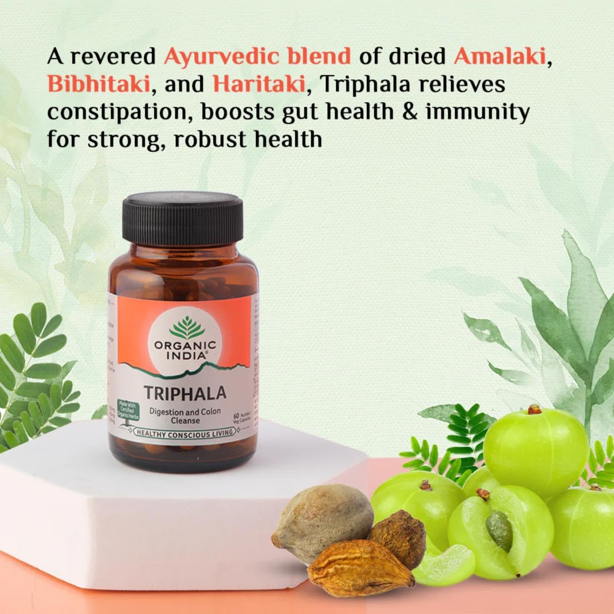 Organic India Triphala Capsule & Powder to Purify Blood & Cure Digestion