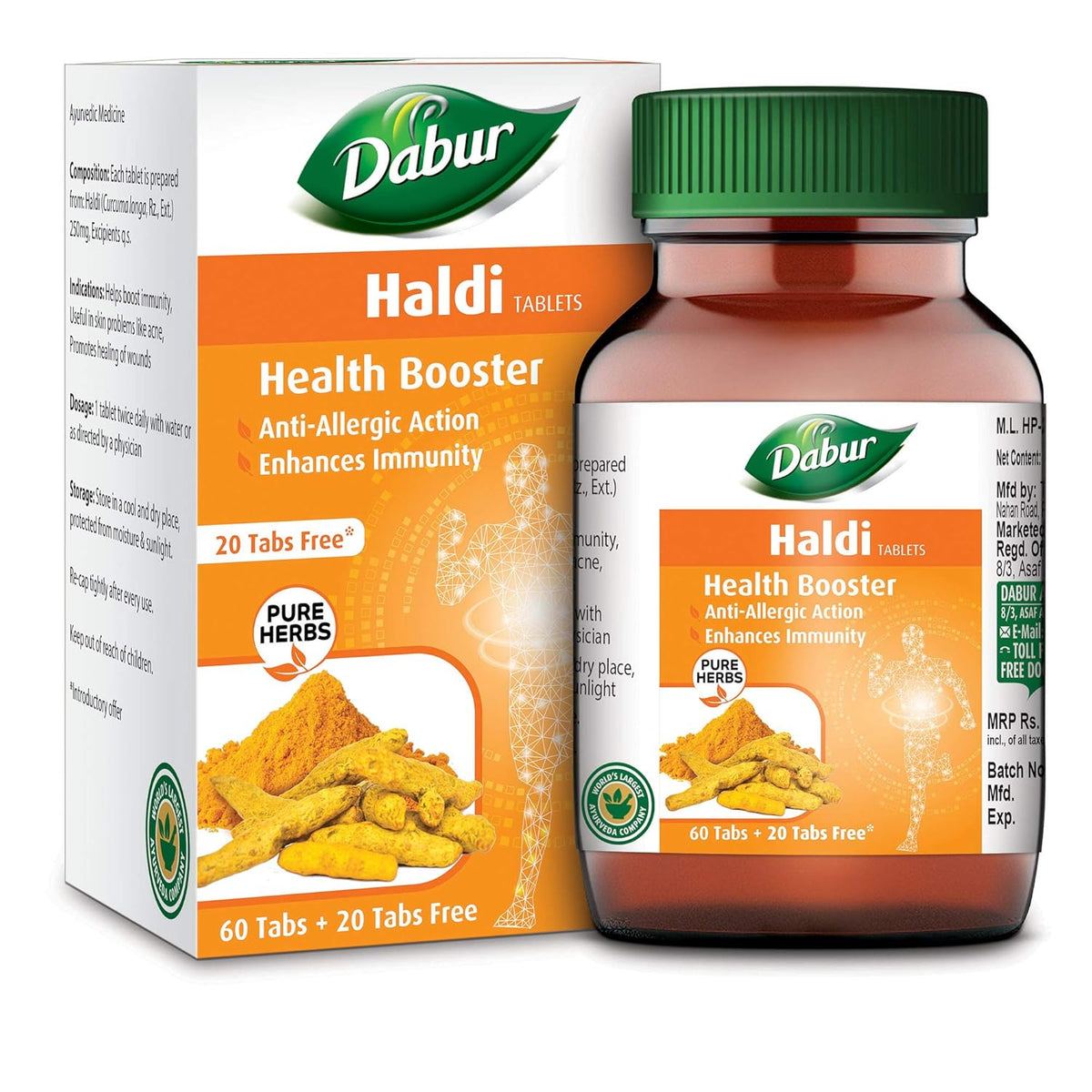 Dabur Ayurvedic Haldi 60 Tablets