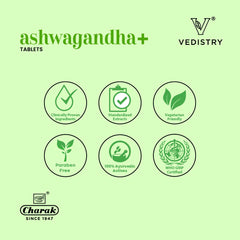 Vedistry Ayurvedic Ashwagandha+ Strengthens Vigor & Vitality 60 Tablets