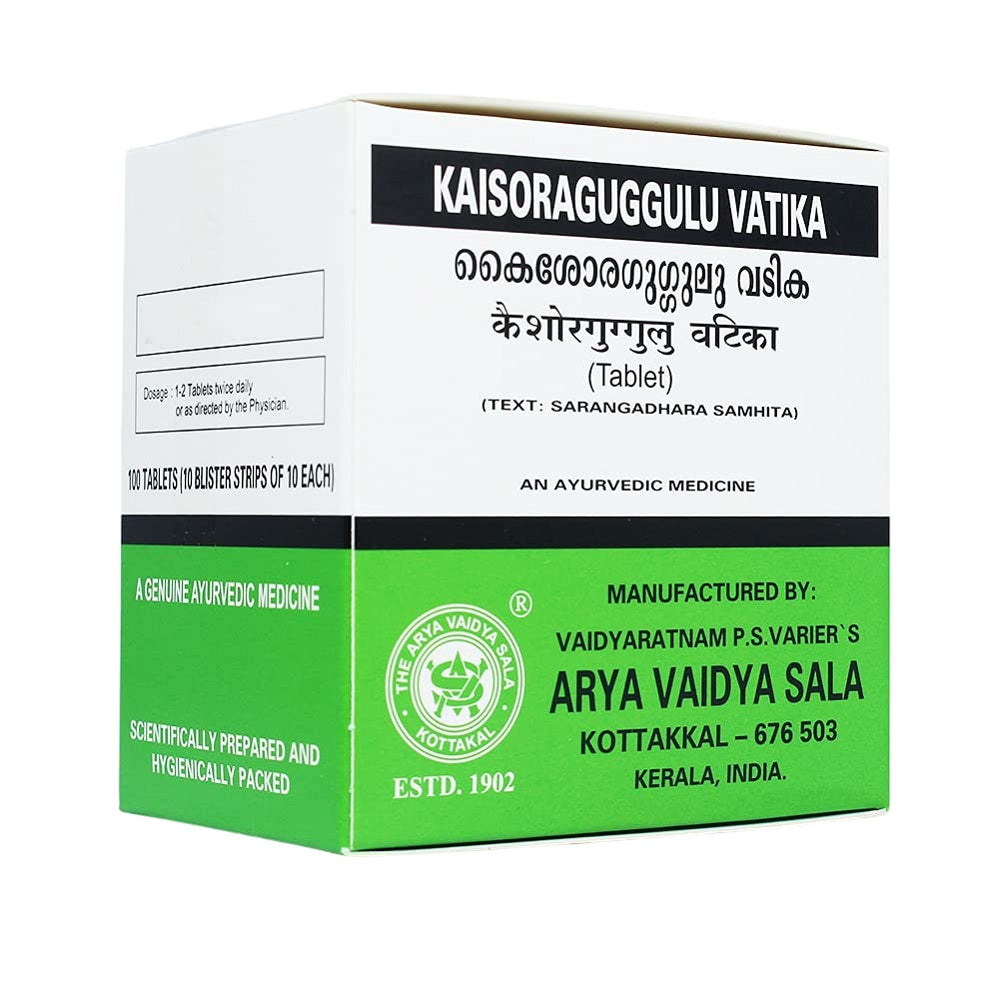 Kottakkal Ayurvedic Kaisora Gulgulu Vatika 100 Tablets