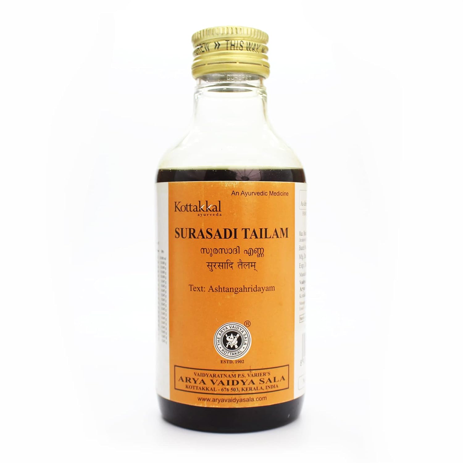 Kottakkal Ayurvedic Surasadi Tailam Oil 200ml