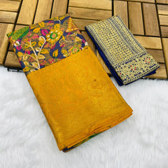 Болливудская индийская пакистанская этническая праздничная одежда в стиле из чистого мягкого шелка с сари/сари Sworshki, код C 44
