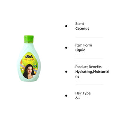Aswini Homeo Pharmacy Увлажняющий, увлажняющий аромат кокоса Контролирует выпадение волос Предотвращает появление перхоти благодаря улучшенному маслу для волос 