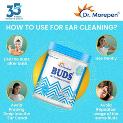 Dr.Morepen Buds 100% Pure Cotton & Eco-Friendly Earbuds 100 Cotton Buds