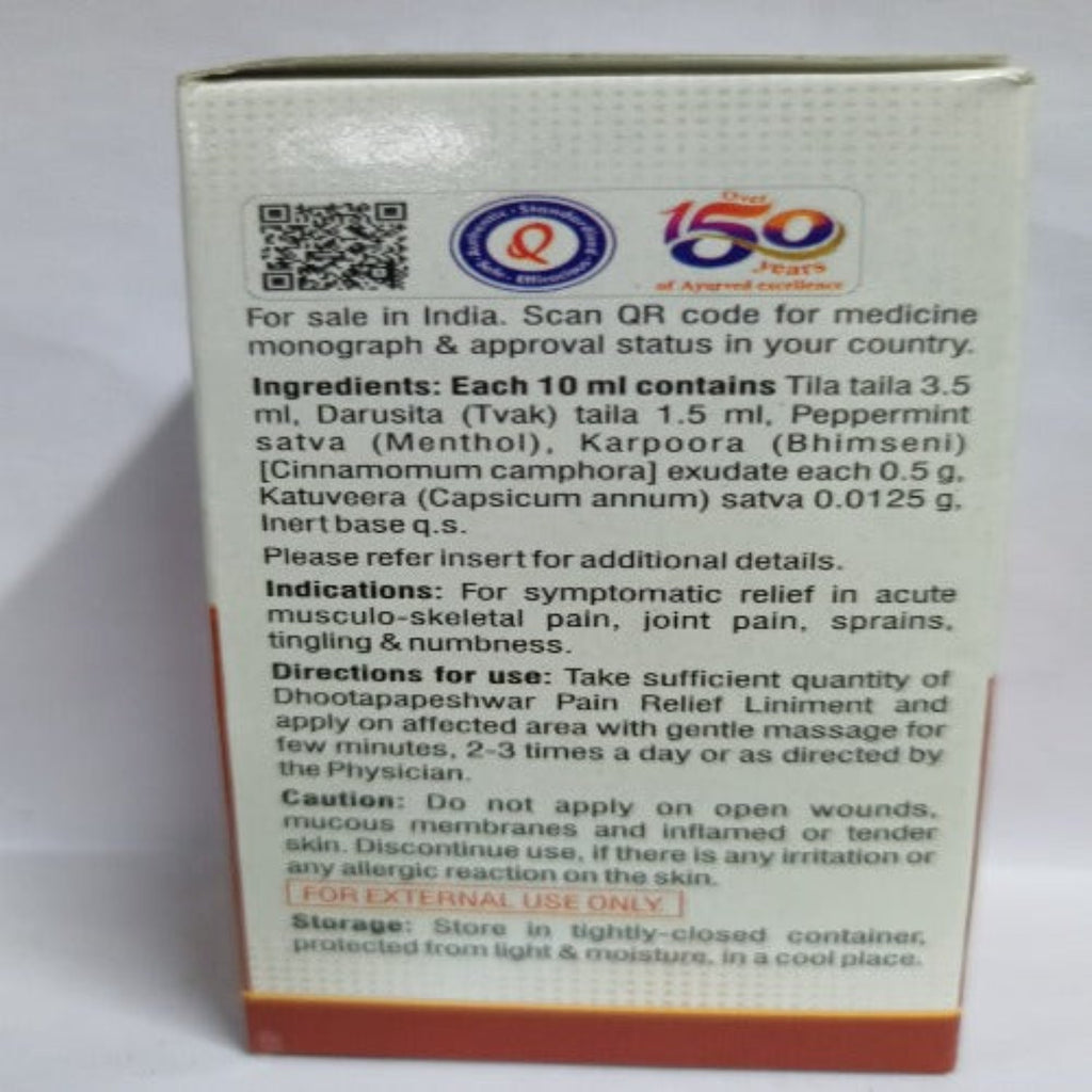 Dhootapapeshwar Ayurvedic Pain Relief Liniment & Oil