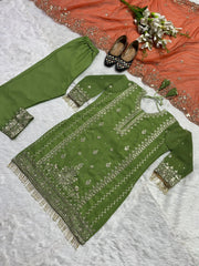 Bollywood Indian Pakistani Ethnic Party Wear Women Soft Pure Heavy Faux Georgette Sharara Plazzo Dress