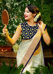 Bollywood Indian Pakistani Ethnic Party Wear Damen Saree/Sari/Saris aus weicher, reiner Chanderi-Seide