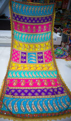 Болливудская индийская пакистанская этническая праздничная одежда, стильная мягкая женская модная дупатта ручной работы, шелковая дупатта, код 01