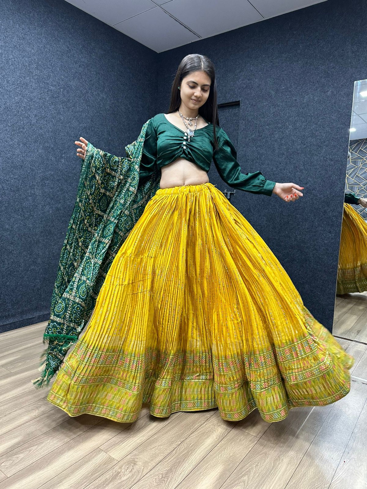 Bollywood Indian Pakistani Ethnic Party Wear Soft Pure Mono Slub Navratri Special Lehenga Choli