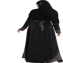 Красивая абая черного цвета Daman Moti Abaya собственного дизайна для девочек и женщин