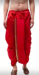 Indian Ethnic Party Wear Pure Soft Silk With Border Readymade Men Dhoti for Dhoti Lovers