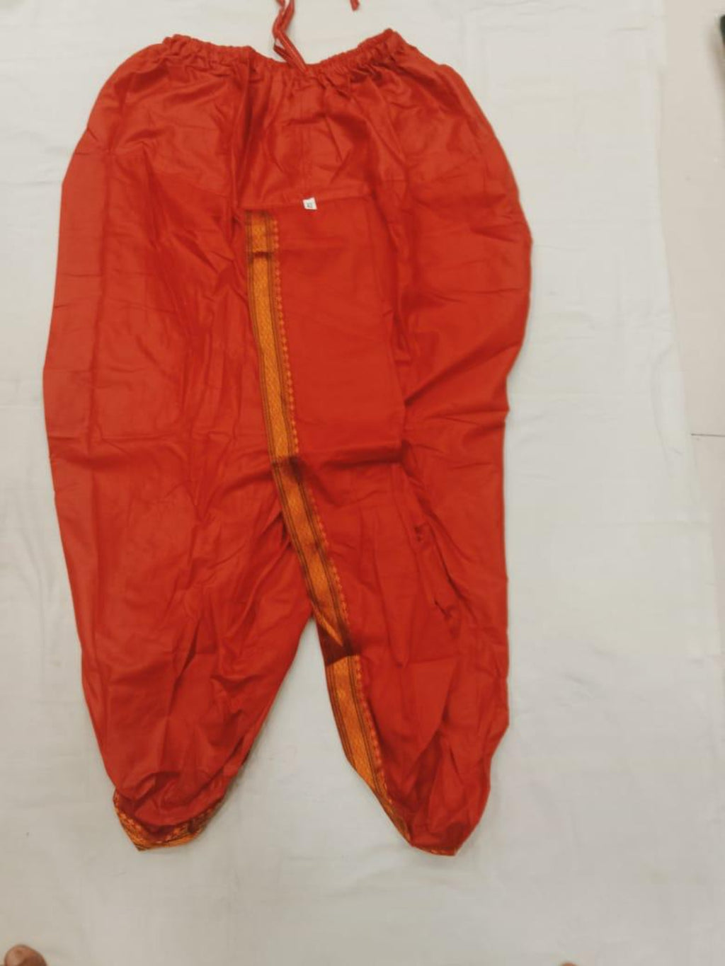 Indian Ethnic Party Wear Pure Soft Silk Border Readymade Men Dhoti for Dhoti Lovers