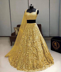 Индийская пакистанская женская одежда Lenga для свадьбы в Болливуде, свадебная одежда в этническом стиле для вечеринок Lehenga, чистая мягкая сетка с вышивкой, Lahenga Choli