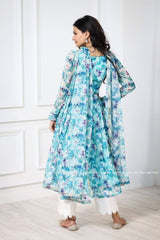 Болливудская индийская пакистанская этническая праздничная одежда женское мягкое чистое платье Жоржетта Анаркали