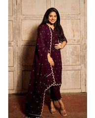 Болливудская индийская пакистанская этническая праздничная одежда женское мягкое чистое нижнее платье Georgette Kurta Dupatta