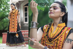 Bollywood, indische, pakistanische ethnische Partykleidung, Rock und Oberteil aus reiner weicher Baumwolle